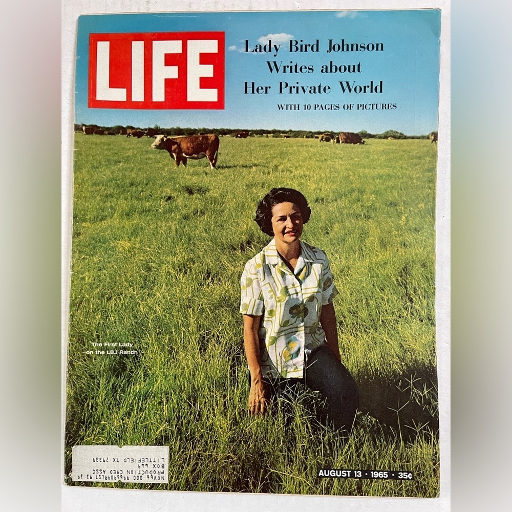 Life Magazine August 13 1965 -First Lady Lady Bird Johnson‎ Ronald Reagan